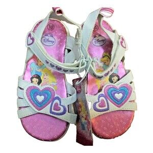 Disney Princess Light-Up Sandals~Adjustable~Cinderella~Snow White~Beauty~size 10